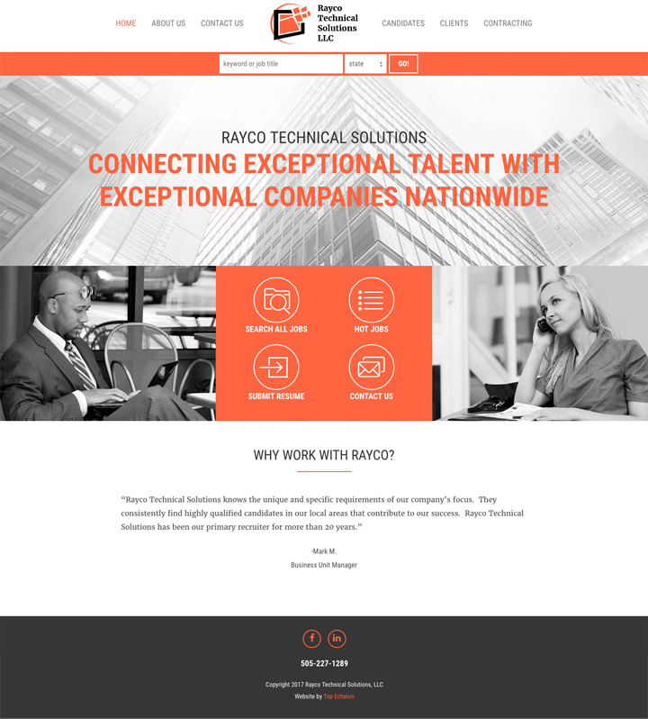 Rayco Tech site design