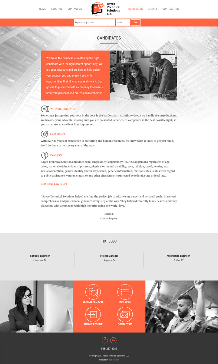 Rayco Tech site design