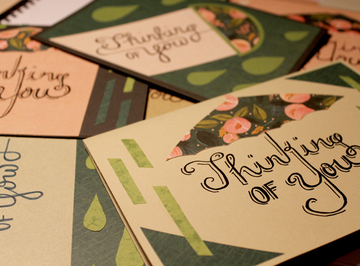 Cards Angelia Becker made to donate to a local hospice.